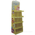 Color Printing Customized Cardboard Display Stands Yellow Corrugated For Kids Toys